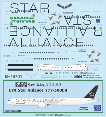 1:144 Eva Air 'Star Alliance' Boeing 777-300ER