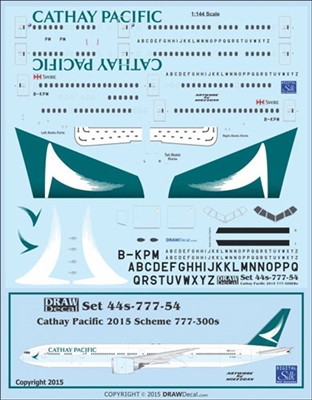 1:144 Cathay Pacific (2015 cs) Boeing 777-300ER