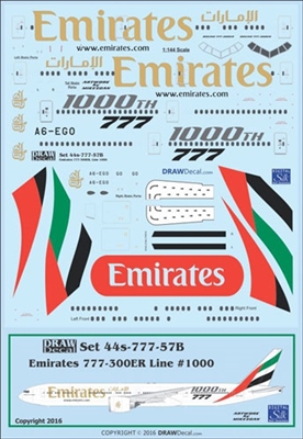 1:144 Emirates '1000th 777' Boeing 777-300ER