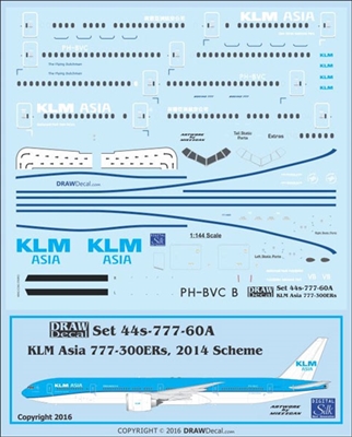 1:144 KLM Asia (2014 cs) Boeing 777-300ER