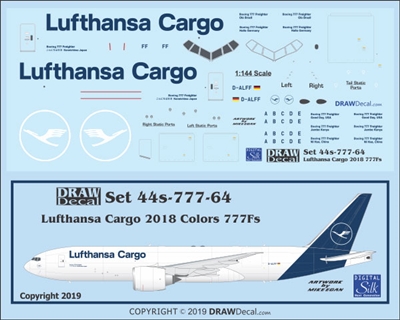 1:144 Lufthansa Cargo (2019 cs) Boeing 777-2F