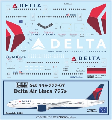 1:144 Delta Airlines (2007 cs) Boeing 777-200