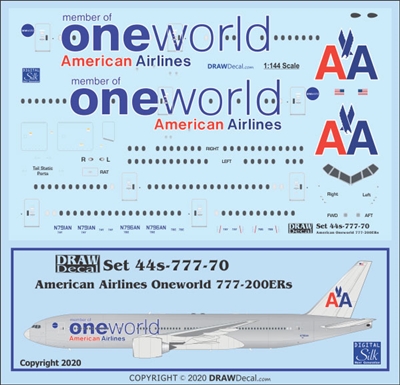 1:144 American Airlines 'OneWorld' Boeing 777-200