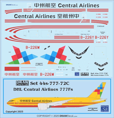 1:144 DHL Central Airlines Boeing 777-2F