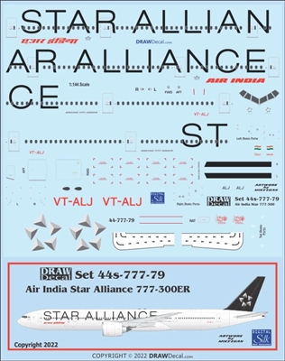 1:144 Air India 'Star Alliance' Boeing 777-300ER