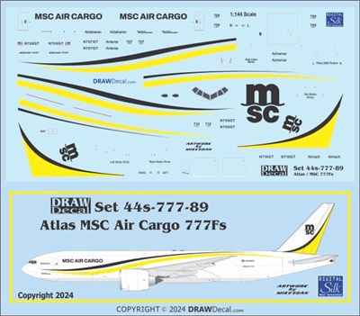 1:144 MSC Air Cargo / Atlas Air Boeing 777-2F