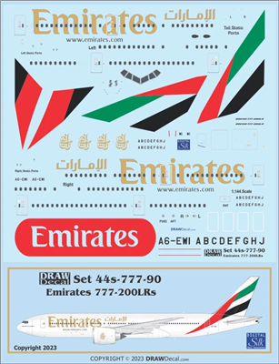 1:144 Emirates Boeing 777-200LR