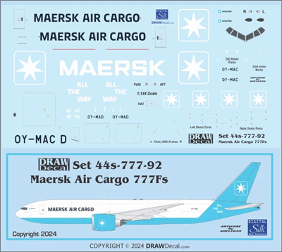 1:144 Maersk Air Cargo Boeing 777-2F