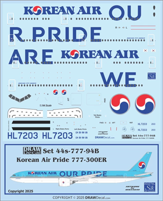 1:144 Korean Air 'We Are Our Pride' Boeing 777-300ER