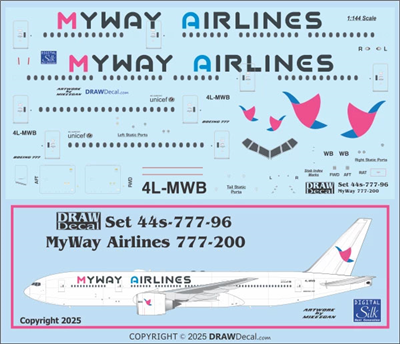 1:144 MyWay Airlines Boeing 777-200