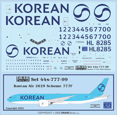 1:144 Korean Air Cargo Boeing 777-2F