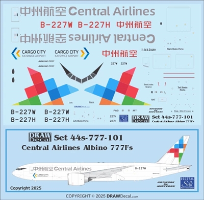 1:144 Central Airlines Boeing 777-2F