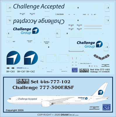 1:144 1:144 Challenge Airlines MT 'Challenge Accepted' MT Boeing 777-300ERSF