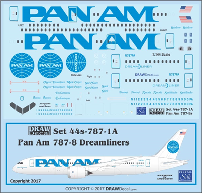 1:144 Pan Am (Billboard cs) Boeing 787-8