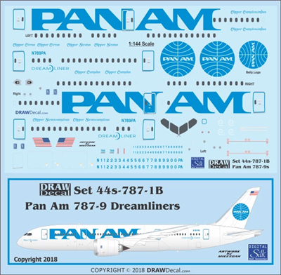 1:144 Pan Am (Billboard cs) Boeing 787-9