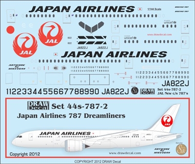 1:144 Japan Airlines Boeing 787-8