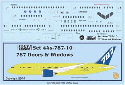 1:144 Boeing 787-800 Doors, Windows & Details
