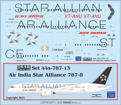 1:144 Air India 'Star Alliance' Boeing 787-8