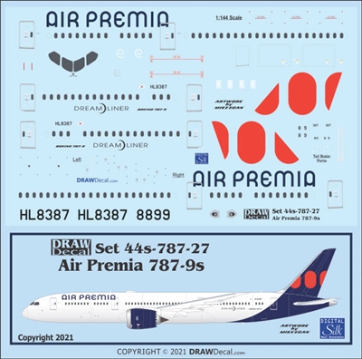 1:144 Air Premia Boeing 787-9