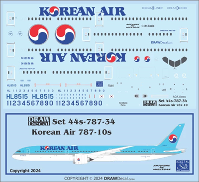 1:144 Korean Air Boeing 787-10