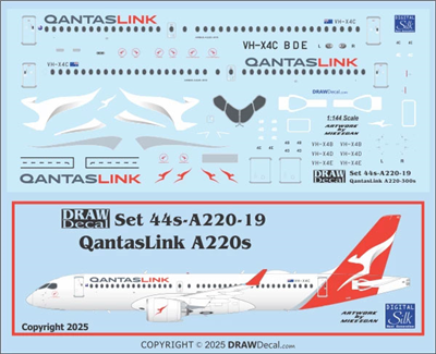 1:144 QANTASlink Airbus A.220-300