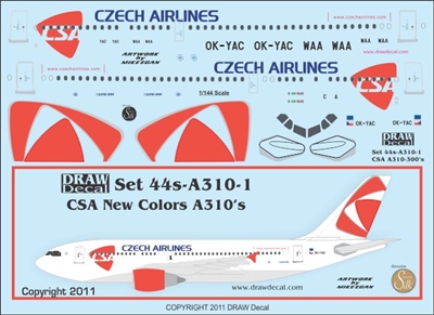 1:144 CSA Czech Airlines Airbus A.310-300