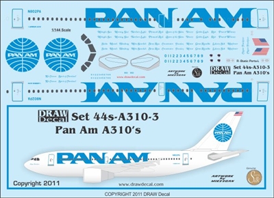 1:144 Pan Am Airbus A.310-300
