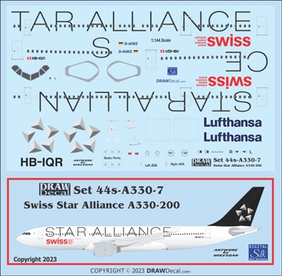 1:144 Swiss & Lufthansa 'Star Alliance' Airbus A.330