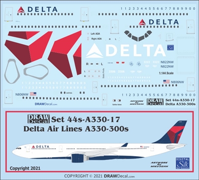 1:144 Delta Airlines (2007 cs) Airbus A.330-300