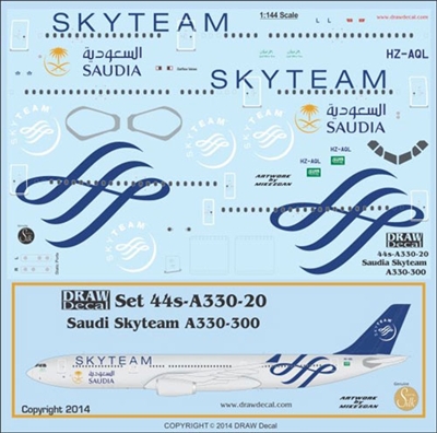 1:144 Saudia 'Skyteam' Airbus A.330-300