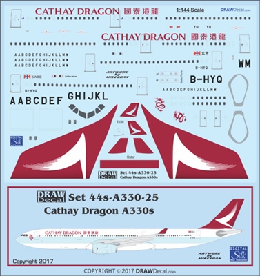 1:144 Cathay Dragon Airbus A.330-300