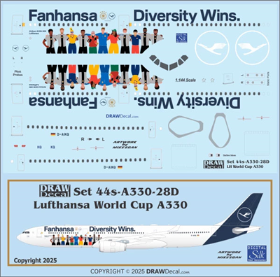 1:144 Lufthansa (2018 cs) 'Diversity Wins' Airbus A.330-300