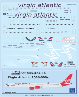 1:144 Virgin Atlantic Airbus A.340-600