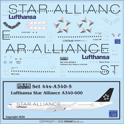 1:144 Luthansa 'Star Alliance' Airbus A.340-600