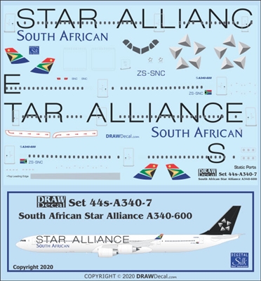 1:144 South African 'Star Alliance' Airbus A.340-600