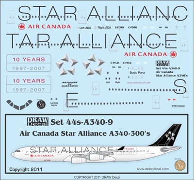 1:144 Air Canada 'Star Alliance' Airbus A.340-300