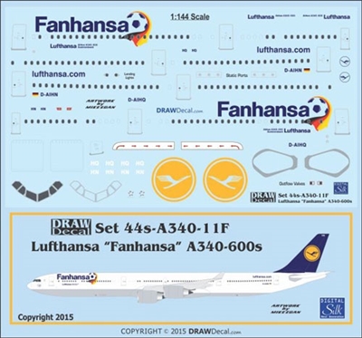 1:144 Lufthansa 'Fanhansa' Airbus A.340-600