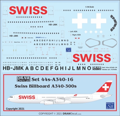 1:144 Swiss International Airbus A.340-300