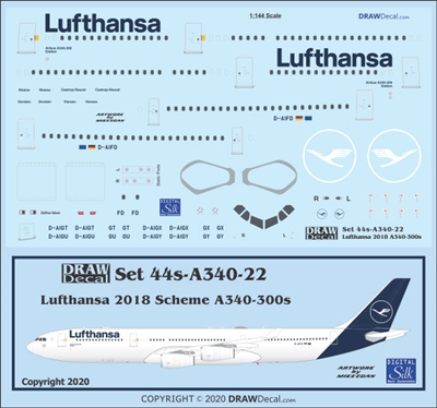 1:144 Lufthansa (2018 cs) Airbus A.340-300