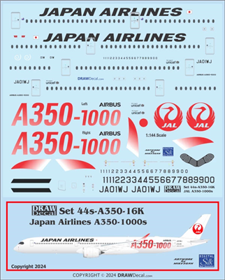1:144 Japan Airlines Airbus A.350-1000