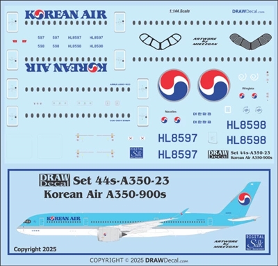 1:144 Korean Air Airbus A.350-900