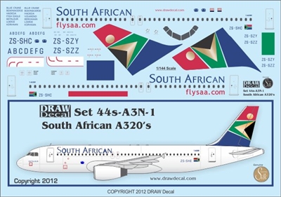 1:144 South African Airbus A.320