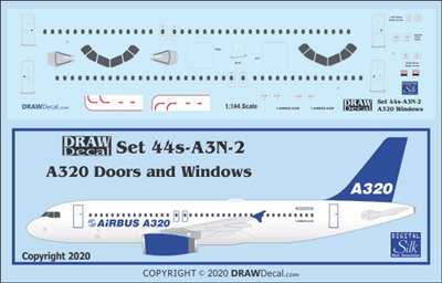 1:144 Airbus A.320 Doors, Windows and Windshield Set