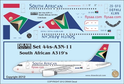 1:144 South African Airbus A.319