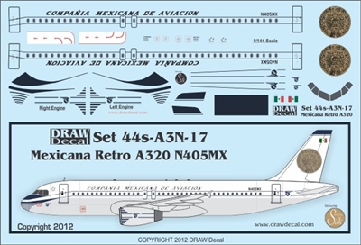 1:144 Mexicana 'Retro' Airbus A.320