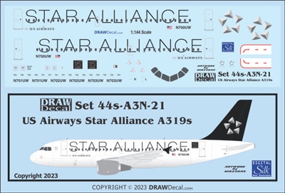 1:144 US Airways 'Star Alliance' Airbus A.319