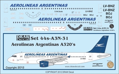 1:144 Aerolineas Argentinas Airbus A.320