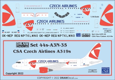 1:144 CSA Czech Airlines Airbus A.319