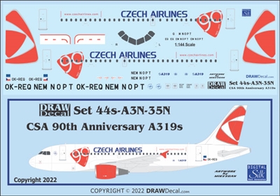 1:144 CSA Czech Airlines '90th Anniversary' Airbus A.319