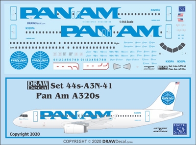 1:144 Pan Am (billboard cs) Airbus A.320